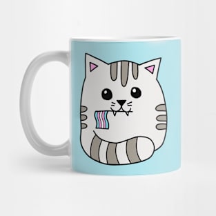 transgender pride flag cat Mug